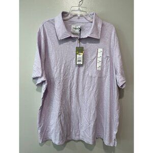 Goodfellow & Co. Mens‎ Pastel Lilac Polo Shirt NWT Size XXL No Roll Collar Short
